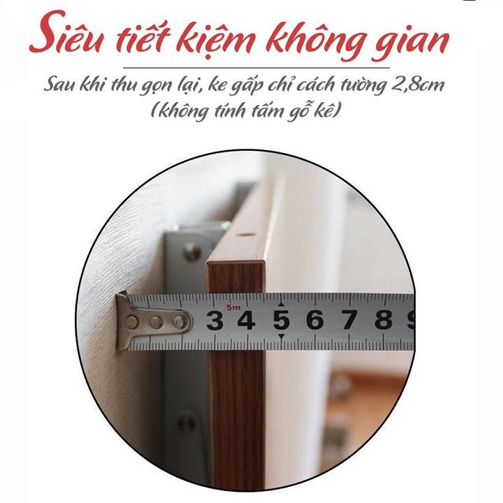 Bộ giá đỡ Ke bàn gấp treo tường thông minh thép không gỉ bản lề bàn gấp gọn Sunha Size 25cm SGT2039