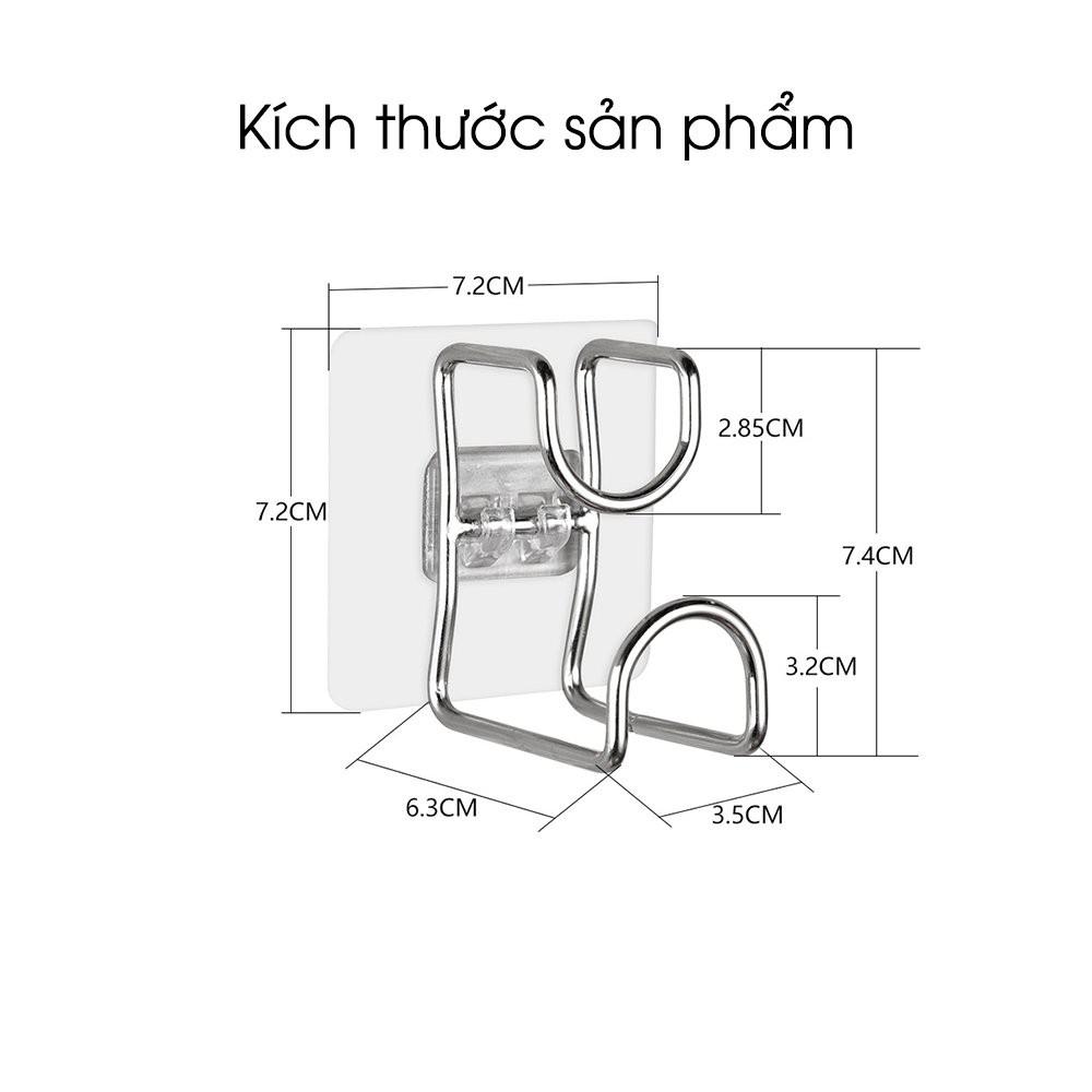 Móc dính tường treo chậu nhà tắm, móc inox treo đồ gia đình tiện tiện ích, Móc treo chậu , thau , rổ giá