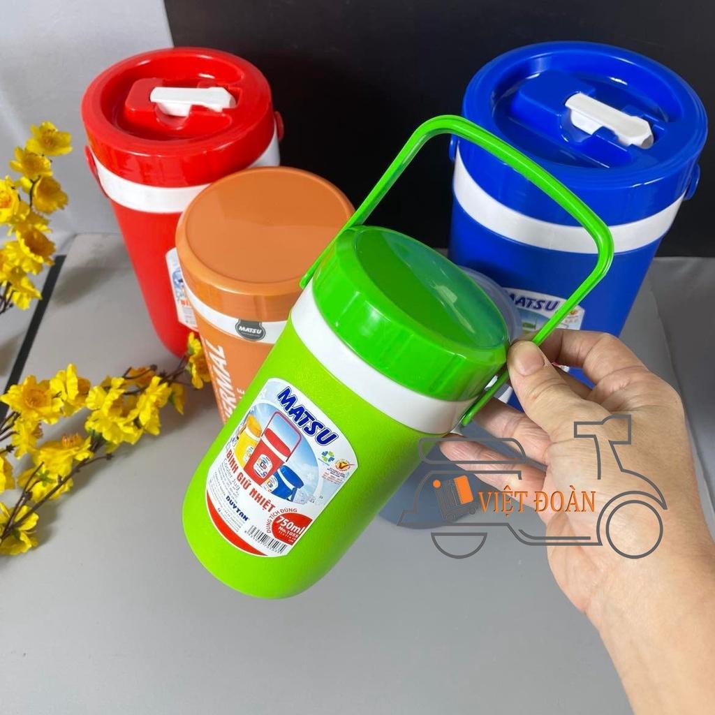 BÌNH GIỮ NHIỆT - GIỮ NHIỆT LÂU - đặc biệt KHÔNG ĐỌNG SƯƠNG BÊN NGOÀI -nhựa PE- PP chính phẩm đảm bảo ATVSTP