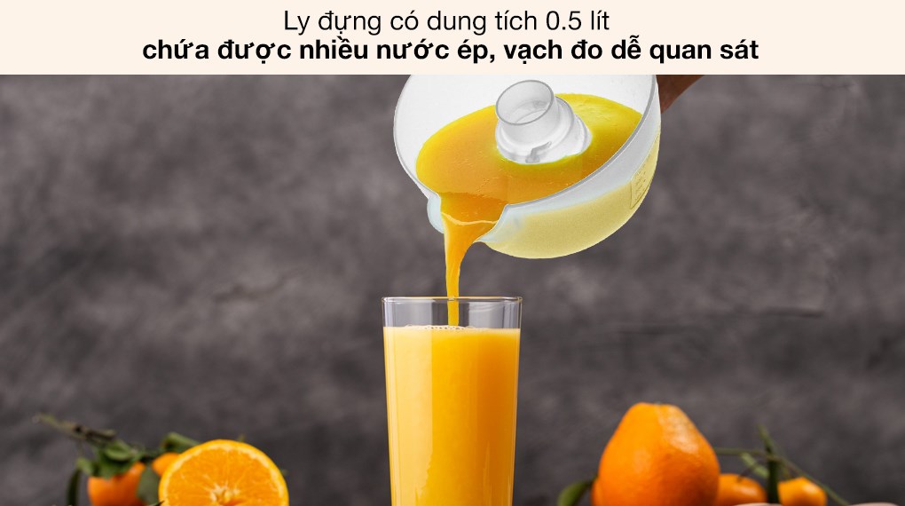 Máy vắt cam Philips HR2738/00 công suất 25W, bảo hành 24 tháng chính hãng - Hàng chính hãng