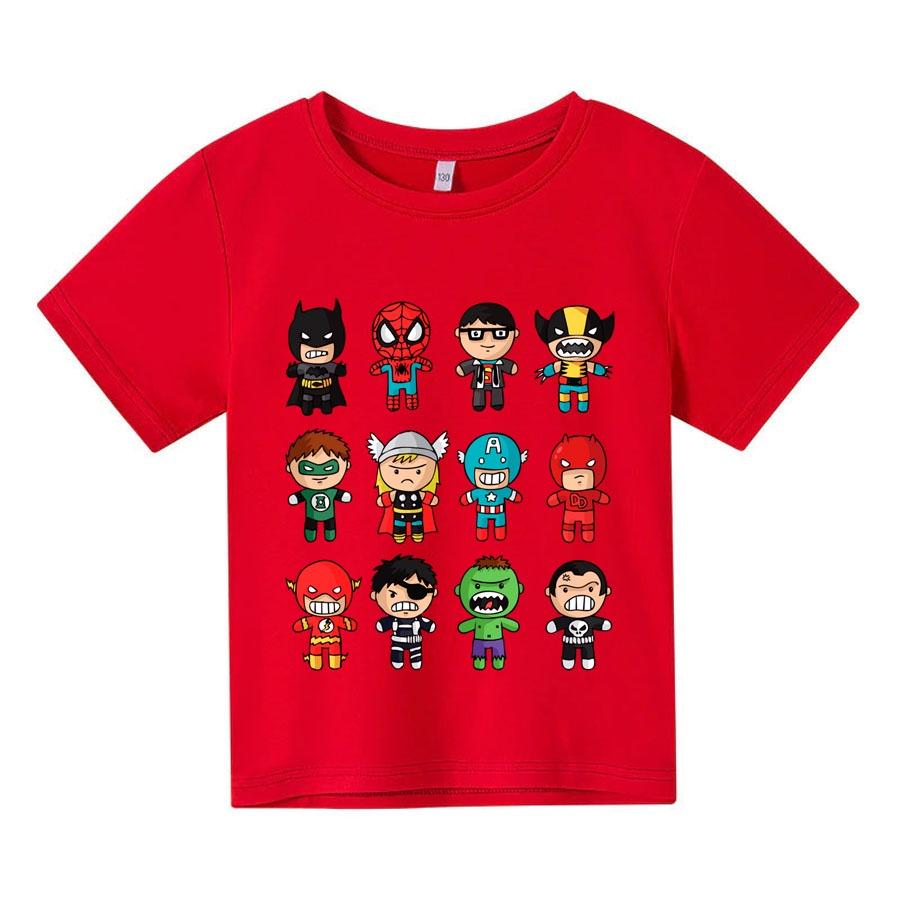 Áo thun trẻ em MARVEL CHIBI, 4 màu, có size người lớn, King Cotton