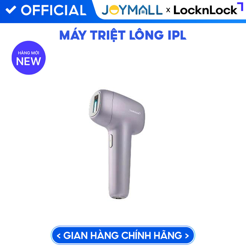 Máy Triệt Lông LocknLock IPL 9 mức nhiệt ENC311PUP, Công Nghệ Làm Lạnh Ice Cooling, Màu Tím - Hàng Chính Hãng - JoyMall