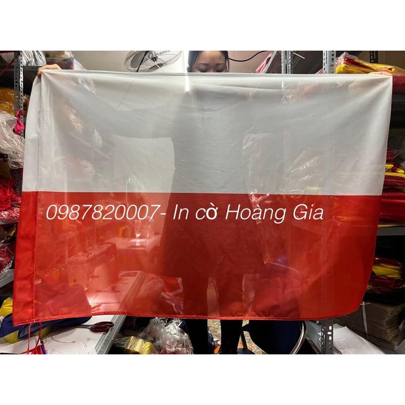 Cờ Ba Lan chất liệu vải silk lụa cao cấp 80x120cm