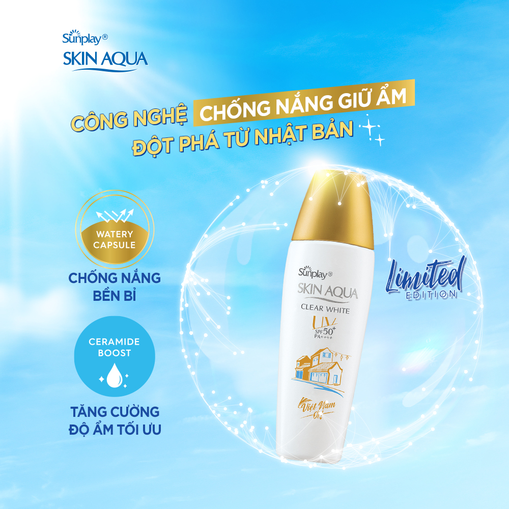 Sữa chống nắng dưỡng da trắng mịn Sunplay Skin Aqua Clear White Limited Editon SPF 50+, PA++++ (25g)