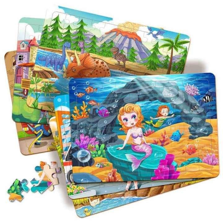 Đồ chơi tranh ghép hình 60 mảnh gỗ puzzle - Tranh ghép hình - Tranh xếp hình