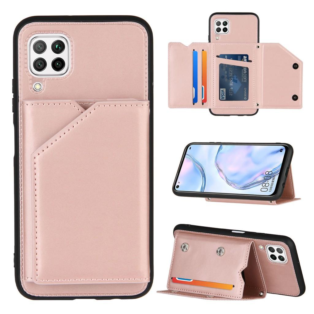 Ốp lưng điện thoại dạng ví da có ngăn đựng thẻ cho Huawei P40 P30 Lite P30 Pro Nova 7i 4e P Smart Z Y9 Prime 2019