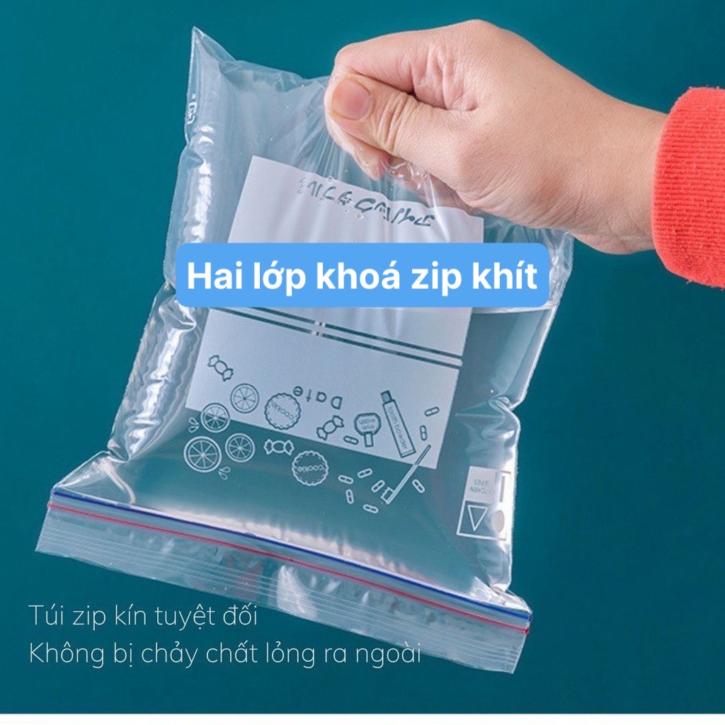 Túi Zip Đựng Bảo Quản Thực Phẩm Không Mùi An Toàn Có Thể Tái Sử Dụng Nhiều Lần