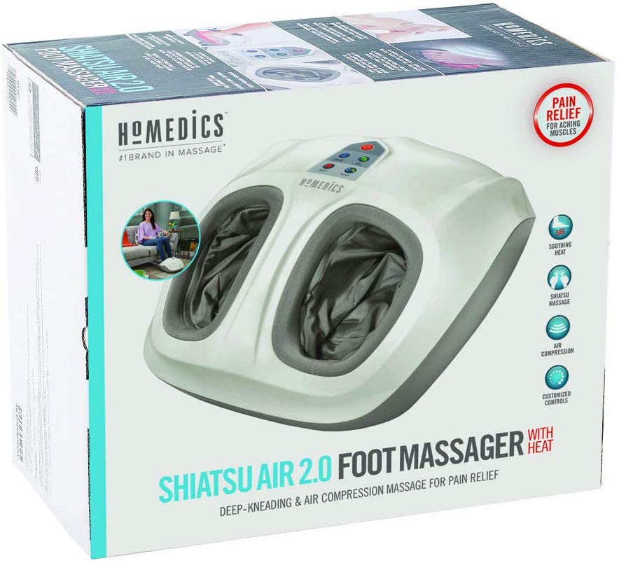 Máy massage chân USA khí nén Shiatsu 3D cao cấp , kèm nhiệt (HoMedics Shiatsu Air 2.0 With Heat) nhập khẩu USA