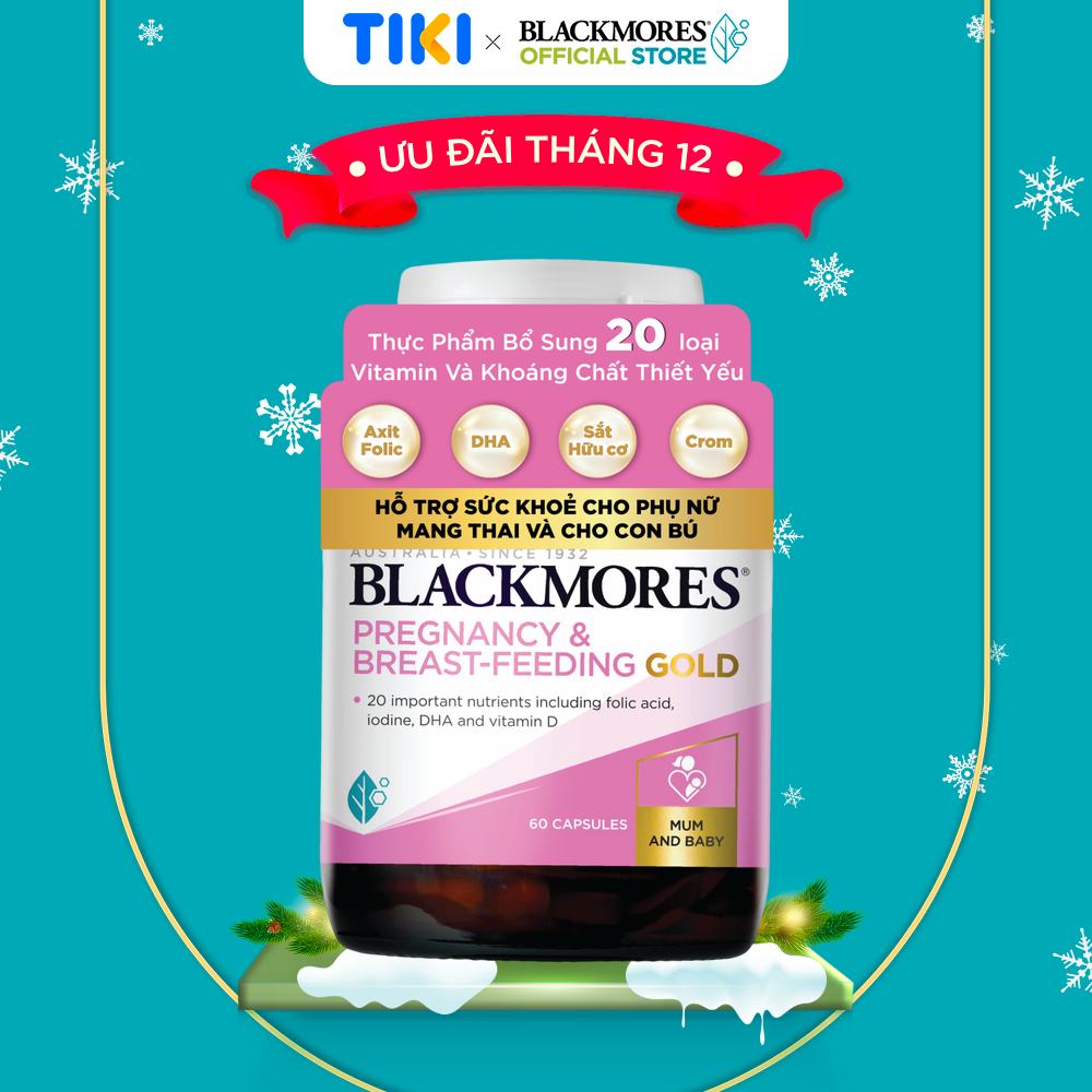 Vitamin Tổng Hợp Cho Bà Bầu Và Mẹ Cho Con Bú Blackmores Pregnancy &Amp; Breast - Feeding Gold Lọ 60 Viên