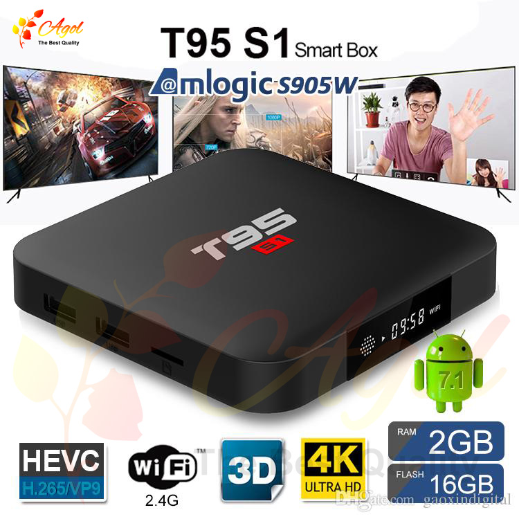 Thiết bị android tivi box T95 s1 2G Ram 16G Rom cài sẵn các ứng dụng giải trí