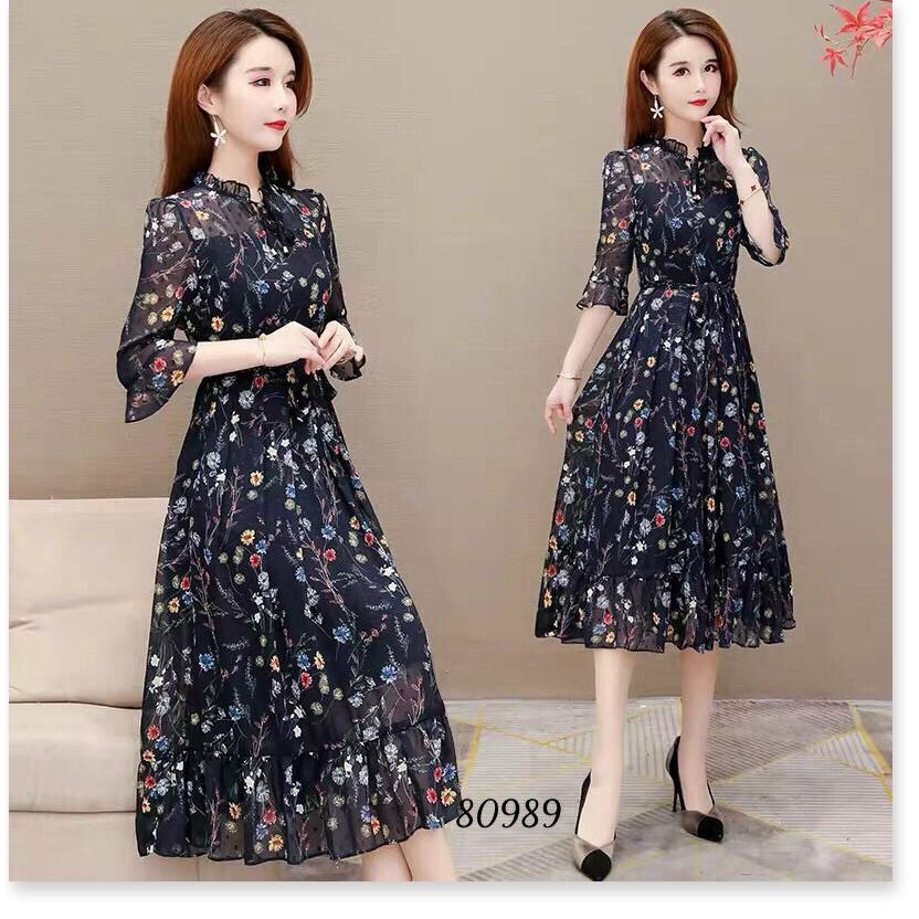 ĐẦM LỤA HOA NỮ CỰC HOT SANG TRỌNG
