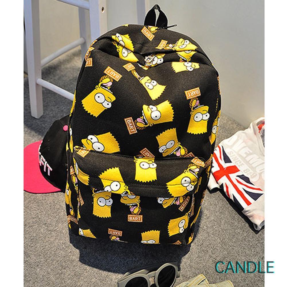 Balo Canvas Unisex In Họa Tiết Hoạt Hình