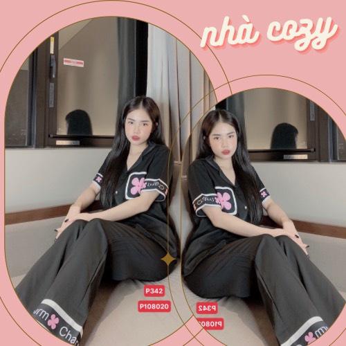 HÀNG CÓ SẴN Đồ bộ nữ PIJAMA ️ Bộ lụa tay dài quần dài ️ họa tiết viền xinh 3 màu
