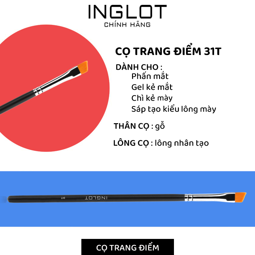 Bộ trang điểm mắt gồm Gel kẻ mắt lâu trôi PlayInn Eyeliner + Tinh chất Duraline + Cọ kẻ mắt 31T INGLOT