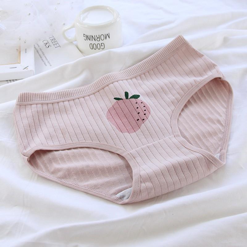 Quần Lót Cotton Co Dãn 4 Chiều Dâu Cute 40-80kg