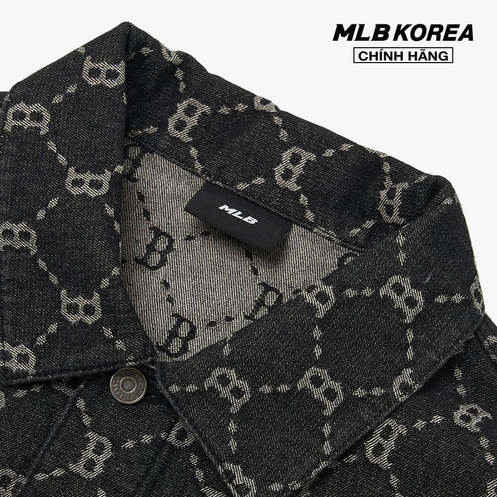 MLB - Áo khoác denim cổ bẻ tay dài Diamond Monogram 3ADKM0224