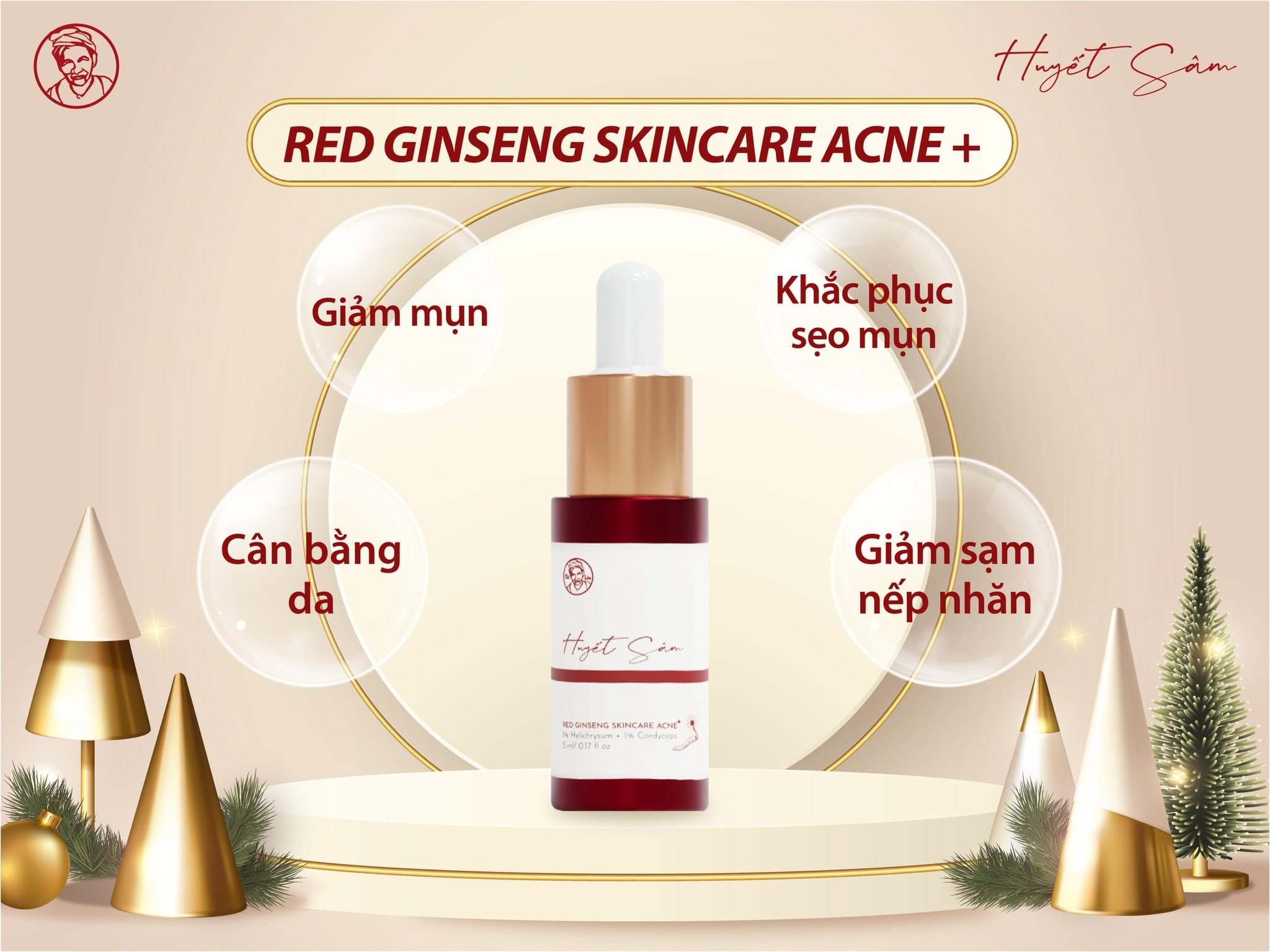 Bà Lão Huyết Sâm - RED GINSENG SKIN CARE ACNE (bản nâng cấp) giúp dưỡng da trắng sáng, kháng viêm ngừa mụn, căng bóng se khít lỗ chân lông