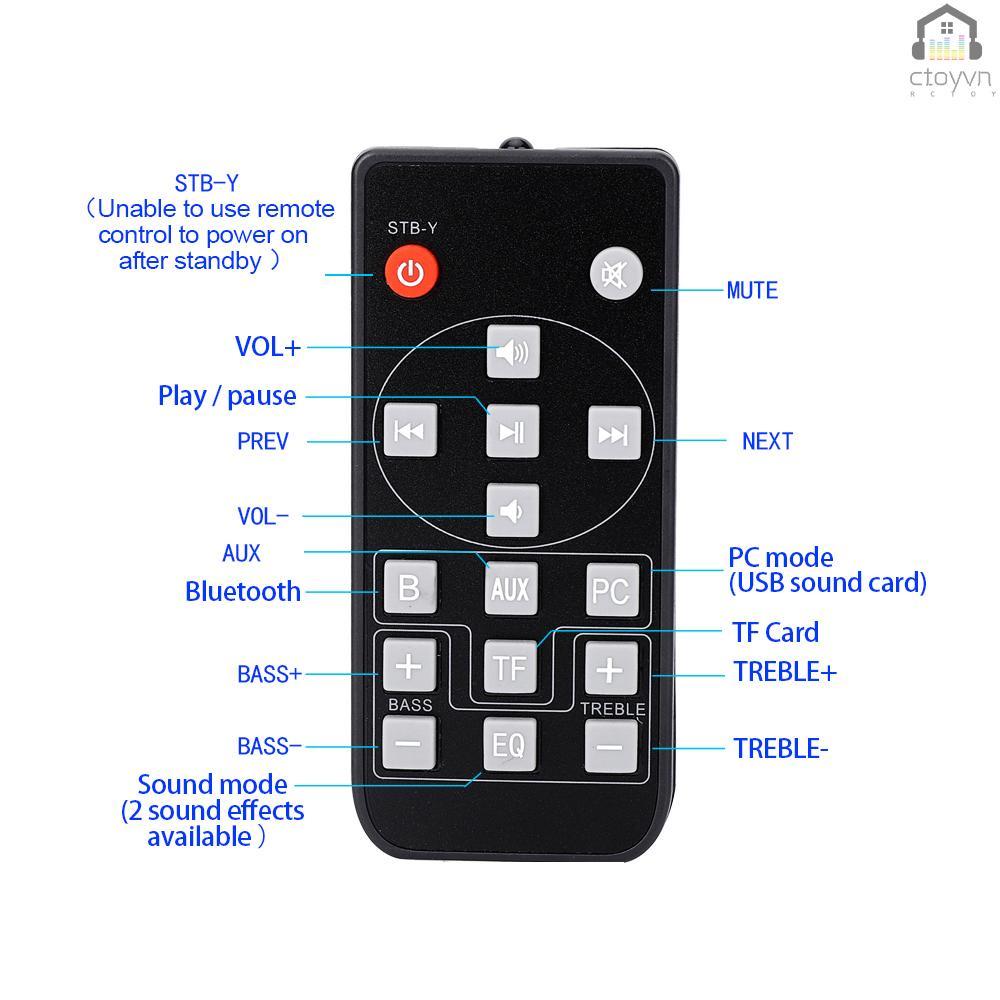 Loa bluetooth không dây mini 2*5W kèm điều khiển từ xa