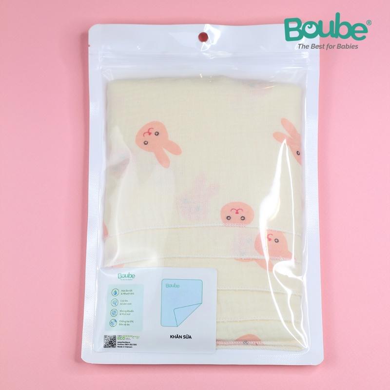 Set 5 khăn xô, khăn sữa cho trẻ sơ sinh và trẻ nhỏ Boube - Chất liệu cotton tự nhiên,mềm mịn, hút ẩm tốt, an toàn cho bé