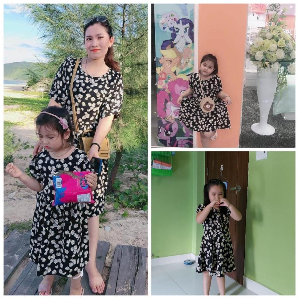 váy đôi mẹ và bé gái hoa cúc baby doll mùa hè ( cho 2 mẹ con