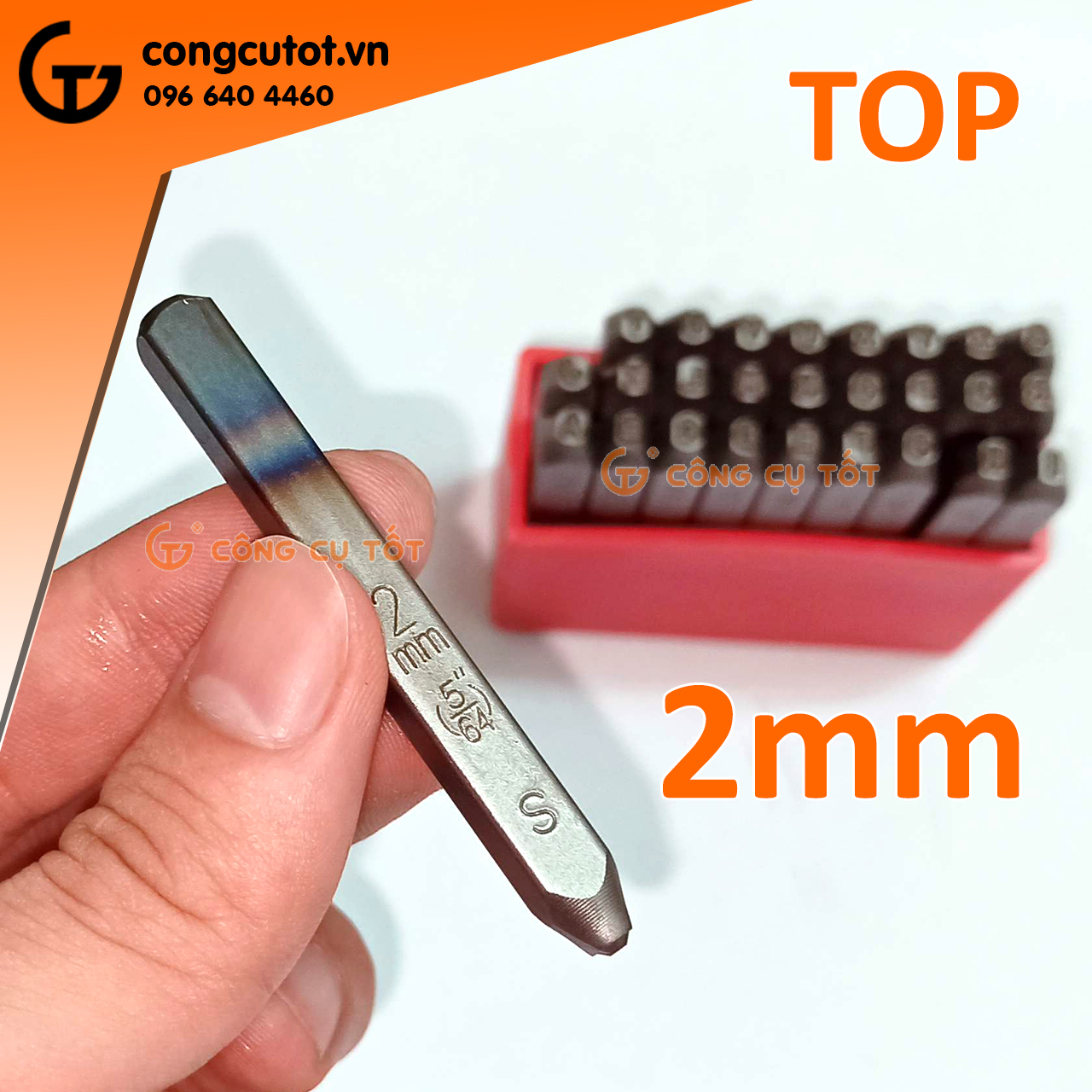 Bộ đóng chữ xuôi TOP 2mm