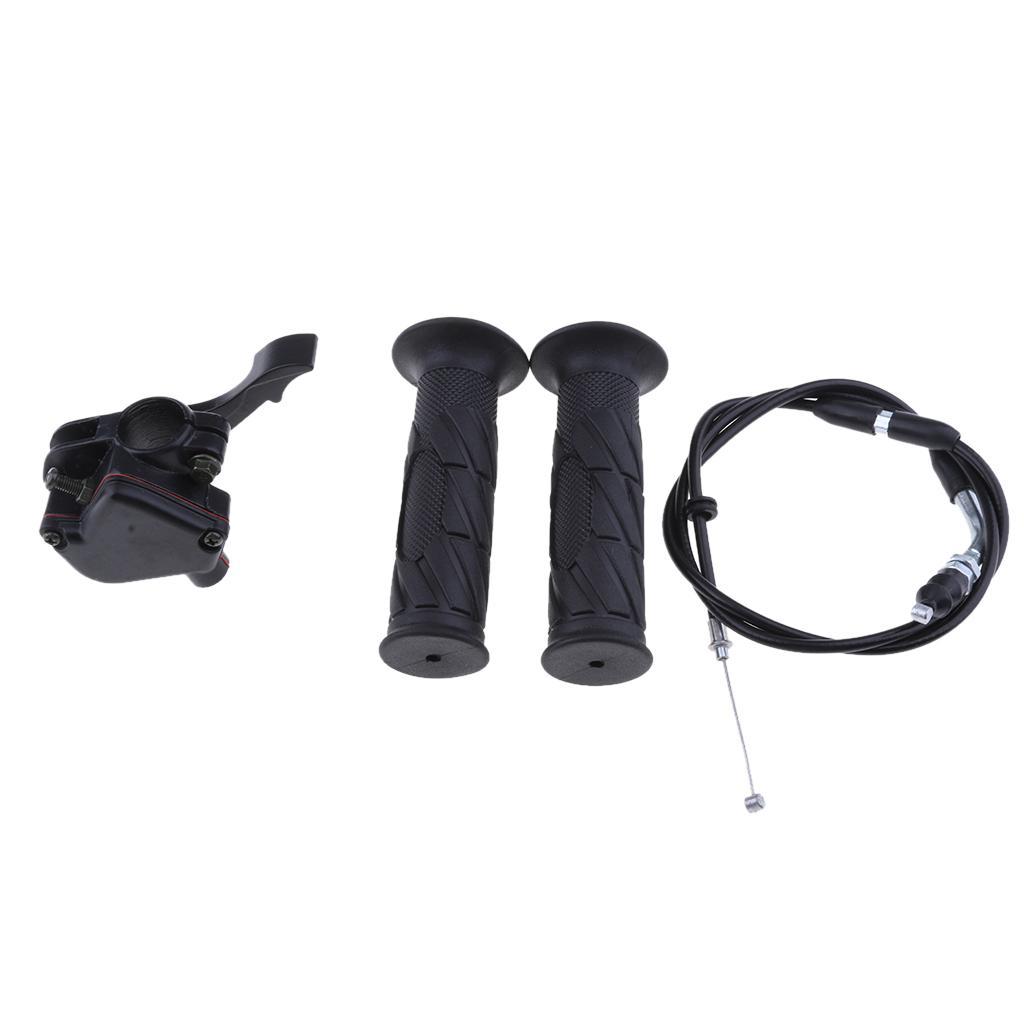7/8'' 22mm Twist Grip & Thumb Throttle & Cable Assembly for ATV