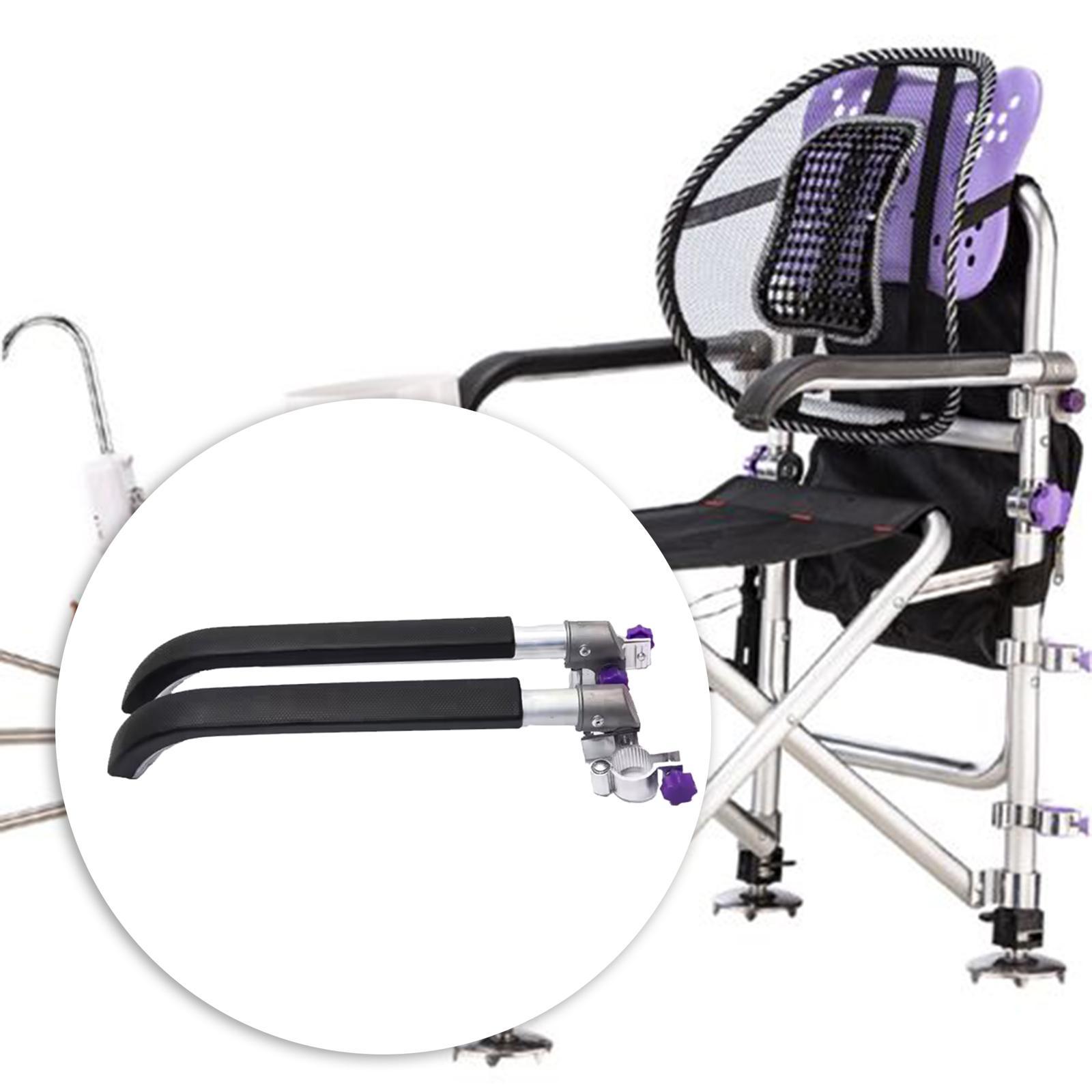 Fishing Chair Armrest Arm Rest Casual Sturdy Comfortable Metal Handrail Folding Chair Armrest for Fishing Beach Chairs Hiking