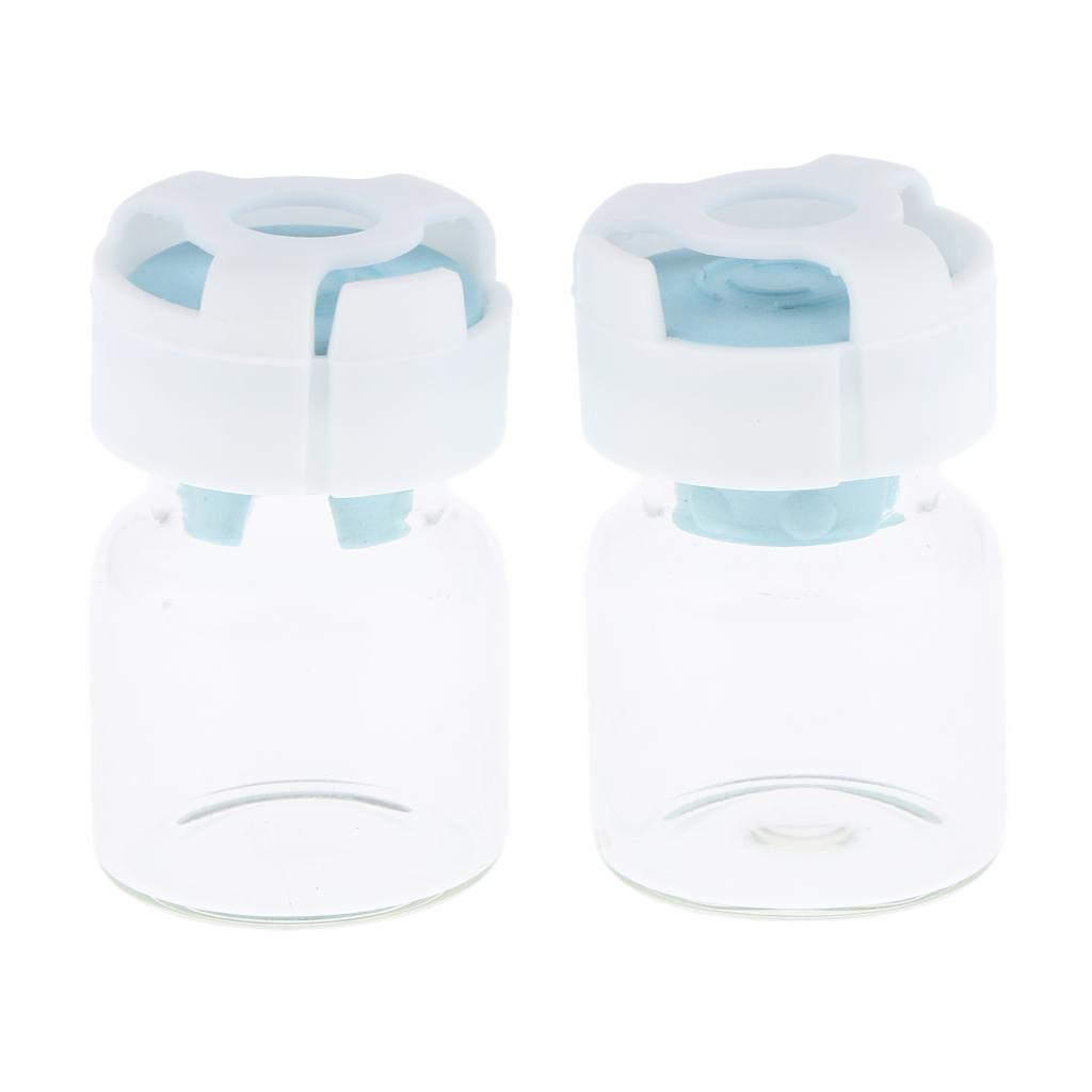 Pack 20pcs Clear Empty Glass Bottles Refillable Vials Containers Sample Makeup Container for Powder Liquid