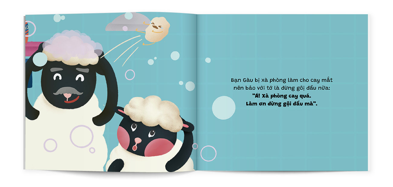 Sách Ehon Kỹ Năng Sống Để Con Yêu Tự Lập - Cùng Gội Đầu Nào