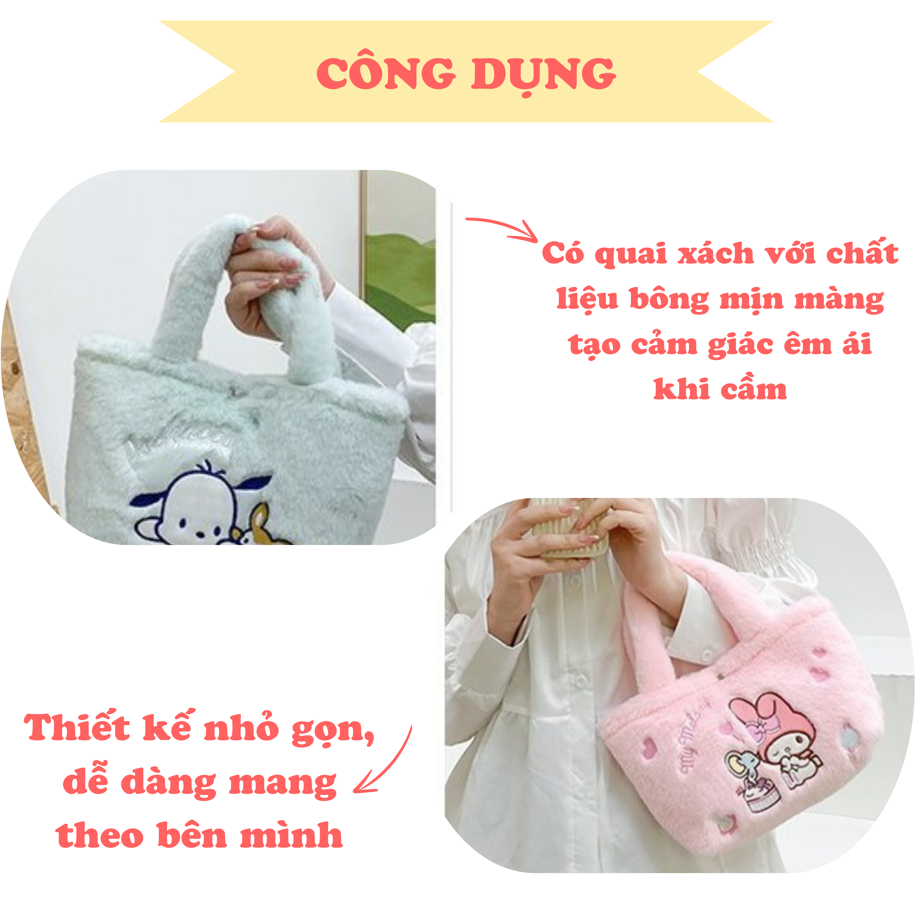 Túi cho bé nhiều họa tiết hoạt hình đáng yêu Baby-S, Túi xách cho bé dáng tote phong cách Hàn Quốc xinh xắn - STX043