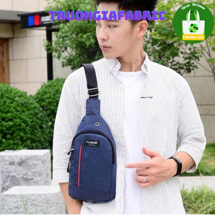 Túi đeo xách Nam thời trang túi đeo ngực túi đeo vai thể thao chống mòn ba lô một mảnh chống nước Màu Xanh Hải Quân