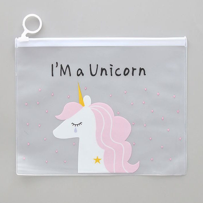 Túi Đựng Bút viết Zip Unicorn