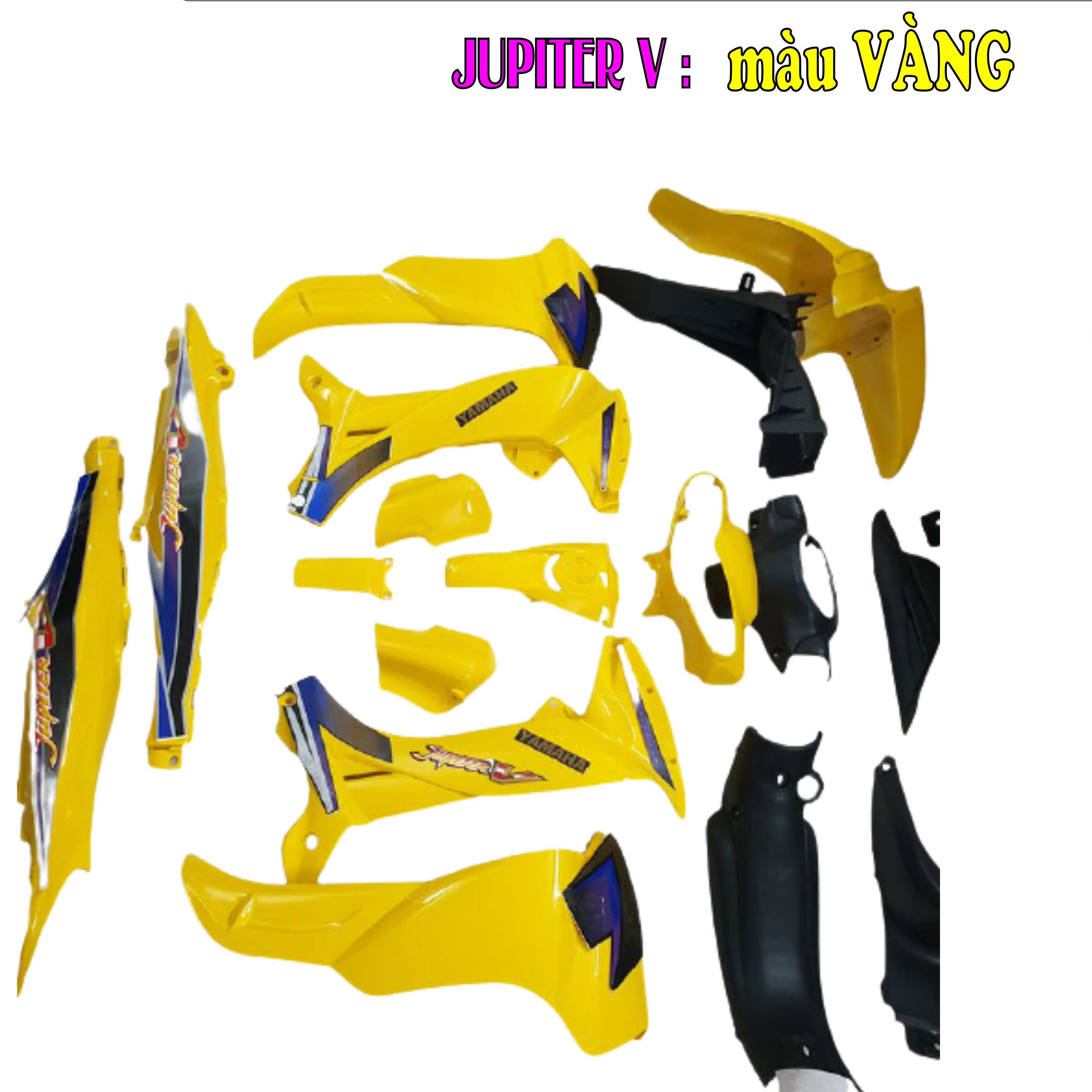 Bộ nhựa áo xe JUPITER V nhựa ABS cao cấp màu VÀNG-TKB-1395