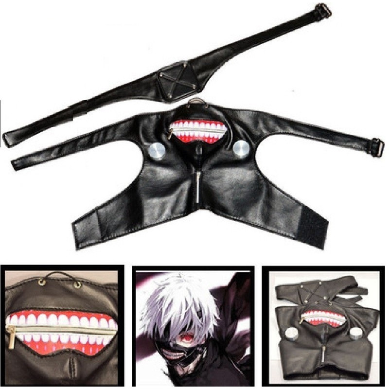 Mặt nạ kaneki ken tokyo ghoul, da PU cao cấp