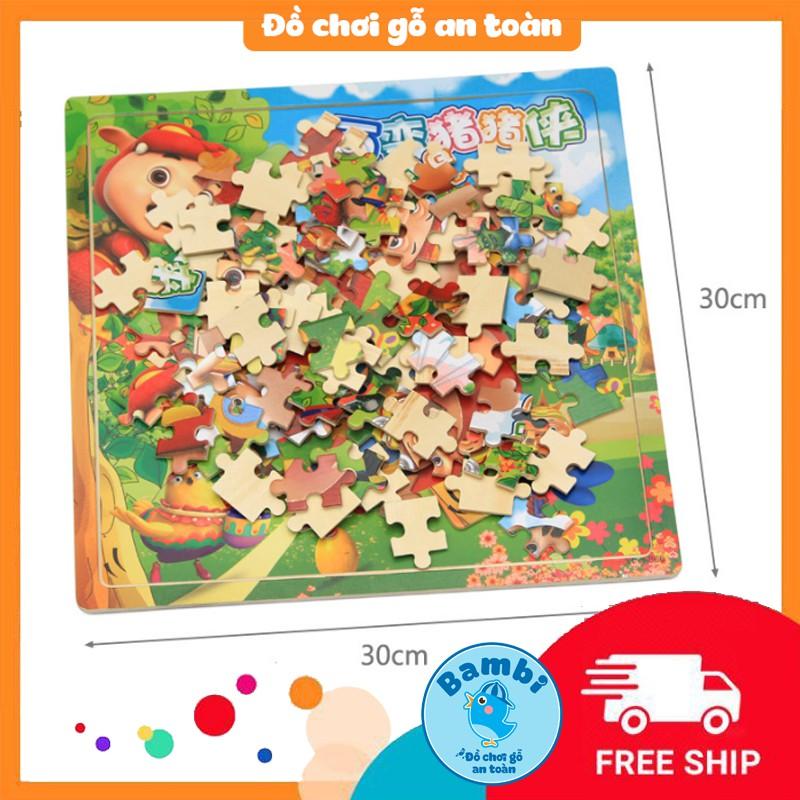 Đồ chơi tranh ghép hình gỗ puzzle - Bộ ghép hình - Tranh xếp hình