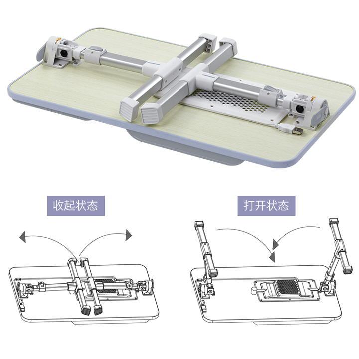 Bàn làm việc gấp ngồi giường 60x33x24 có quạt tản nhiệt cao cấp