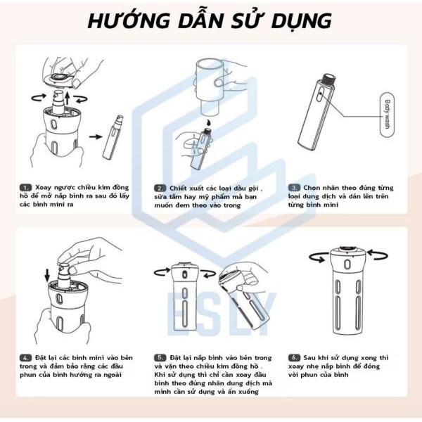 Bình Đựng Đa Năng Du Lịch ESLY TravelBottle 4in1  - Home and Garden