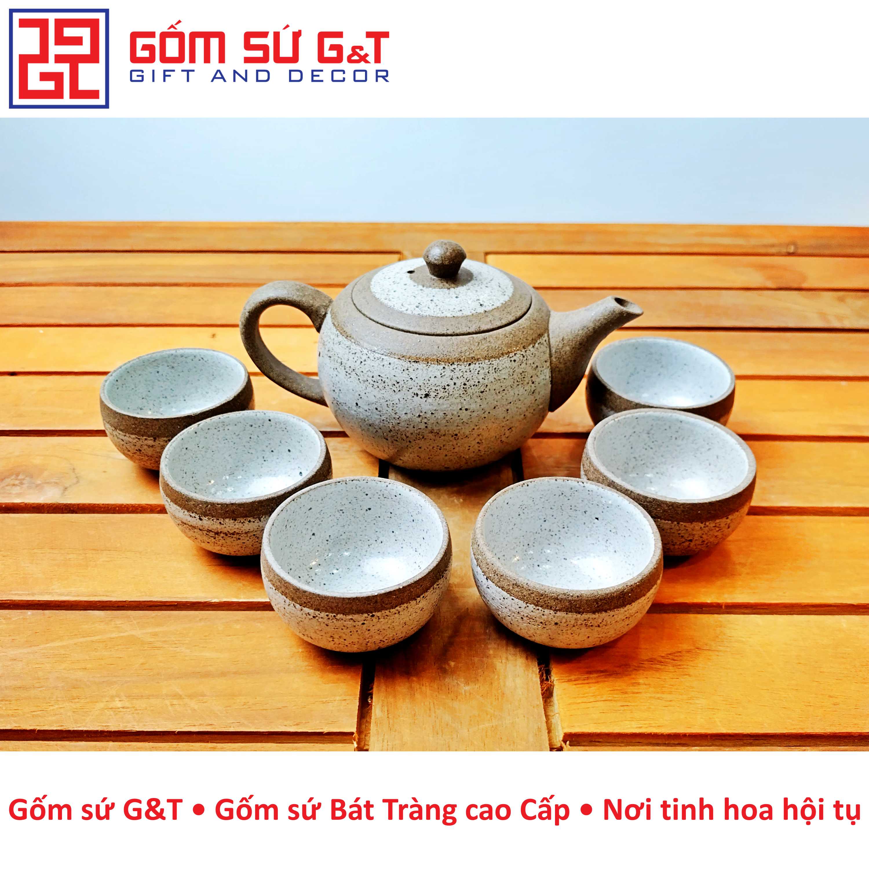 Bộ hồng sa thuyền trà Gốm Sứ G&amp;T