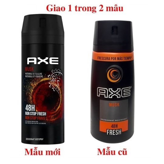 Xịt khử mùi toàn thân nam AXE Musk 150ml  chai hương nước hoa