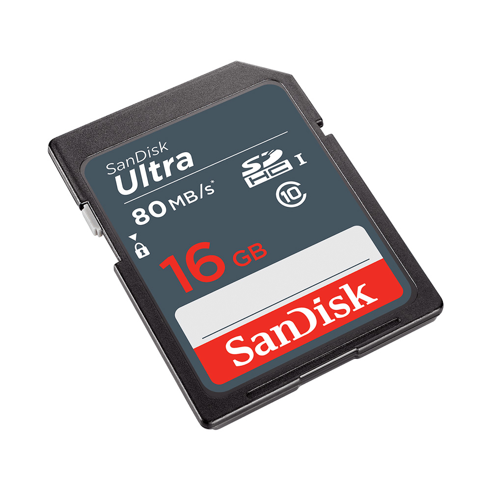 Thẻ nhớ SDHC SanDisk Ultra, SDUNS 16GB 80MB/s SDSDUNS-016G-GN3IN - Hàng Chính Hãng