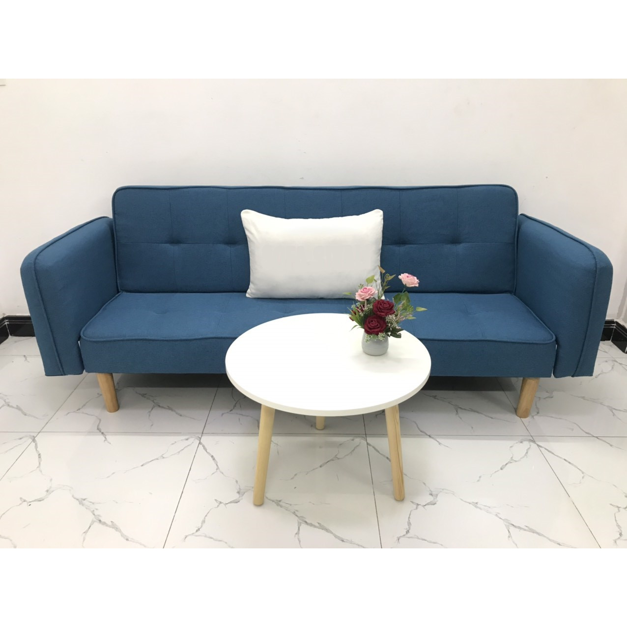 Bộ ghế dài sofa bed tay vịn phòng khách sopha sivali06 salon