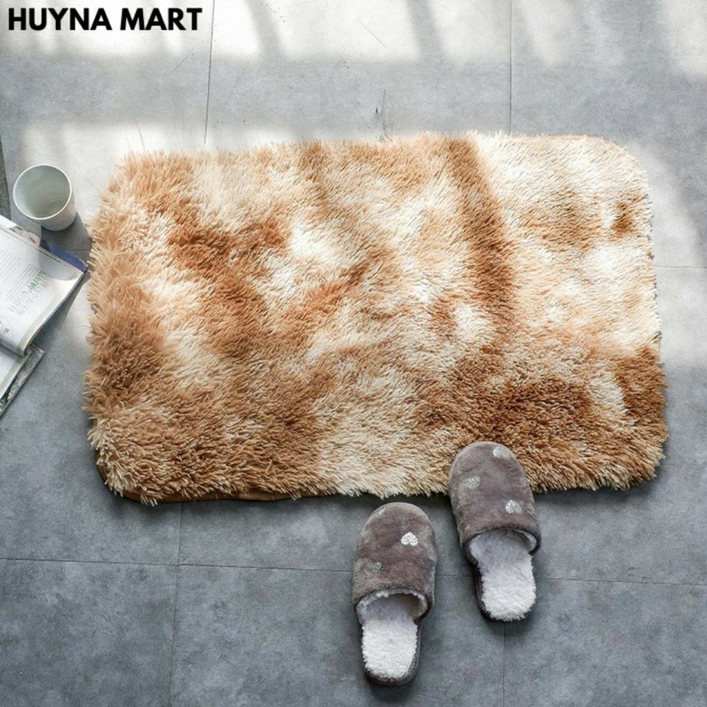Thảm Lông Loang Chùi Chân Trang Trí Nhiều Màu Đẹp Kích Thước 40 x 60cm