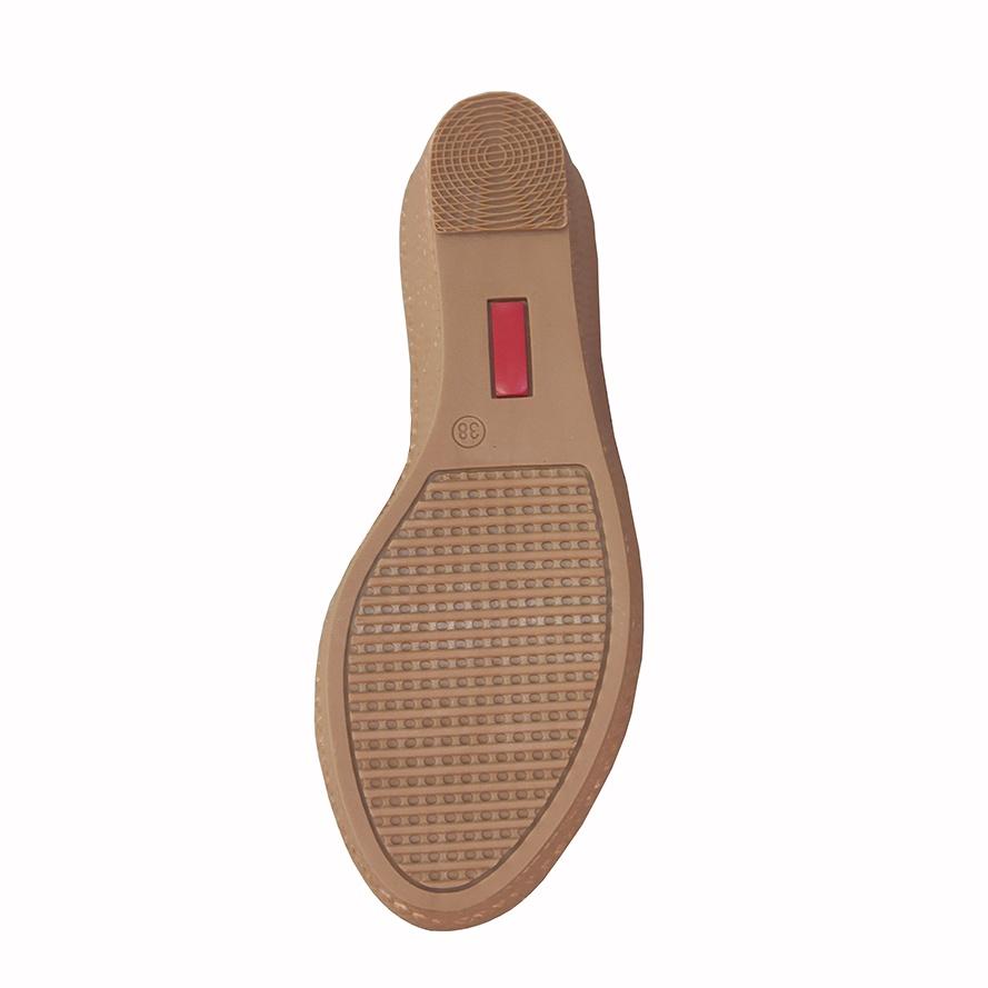 Giày Sandal Nữ Đế Xuồng TiTi ĐÔ Da Bò Thật Cao Cấp 7cm DNU2148a