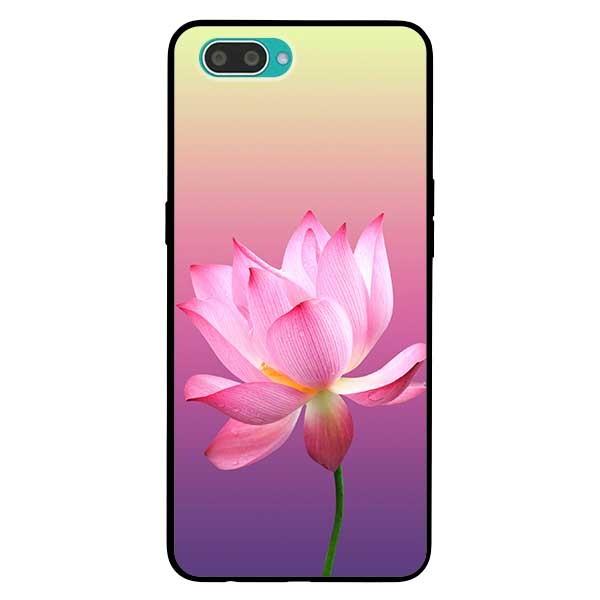 Ốp lưng dành cho Oppo A3s - Realme C1 - A12e - Realme 2 mẫu Sen Nền Tím Vàng