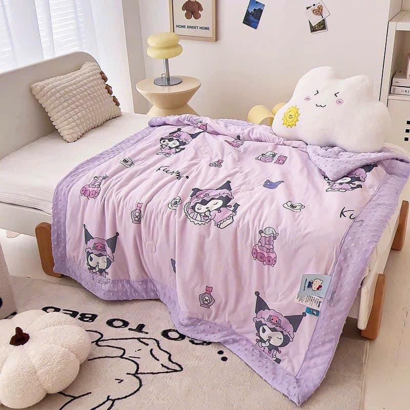 Chăn băng lạnhLinh Chi Bedding cho bé đi học, vải lụa lạnh mỏng gọn nhẹ - giao họa tiết ngẫu nhiên