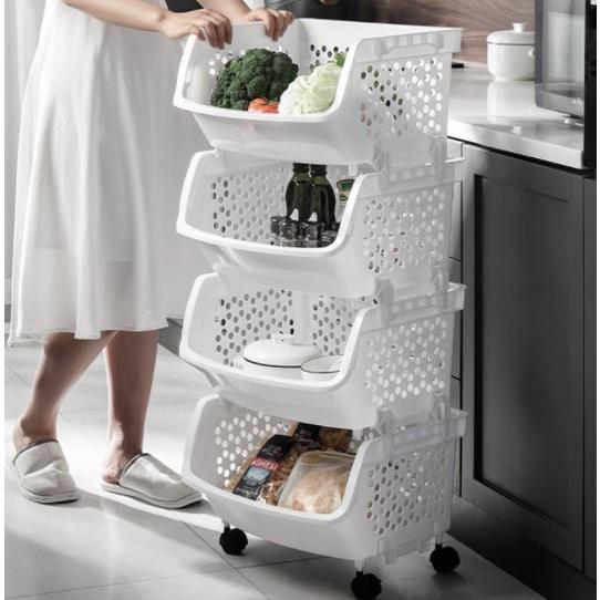 Kệ đựng đồ đa năng nhiều tầng có bánh xe