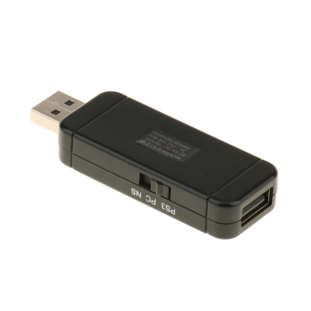 Wireless Gamepad Receiver USB Converter Adapter for Nintendo Switch - Black