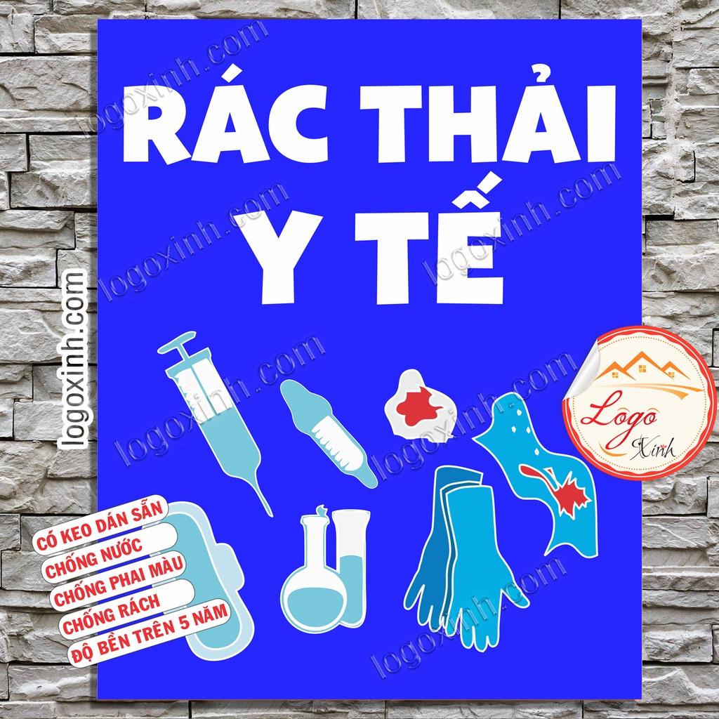 LOGO TEM STICKER BẢNG PHÂN LOẠI CHẤT THẢI, PHÂN LOẠI RÁC THẢI ĐỂ BẢO VỆ MÔI TRƯỜNG, TÁI CHẾ RÁC