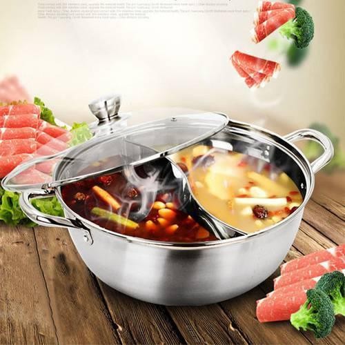 Nồi lẩu inox 2 ngăn Hotpot 32 cm