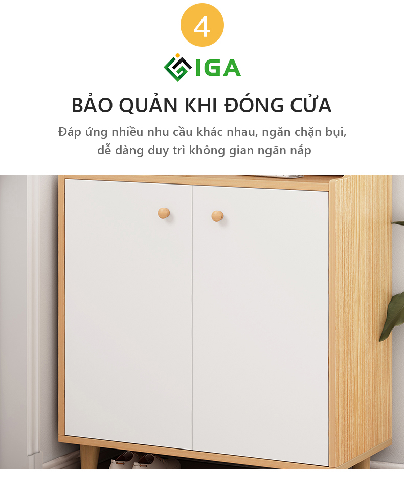 Tủ Giày Thông Minh Mutil Functional Phong Cách Nordic Thương Hiệu IGA - GP170